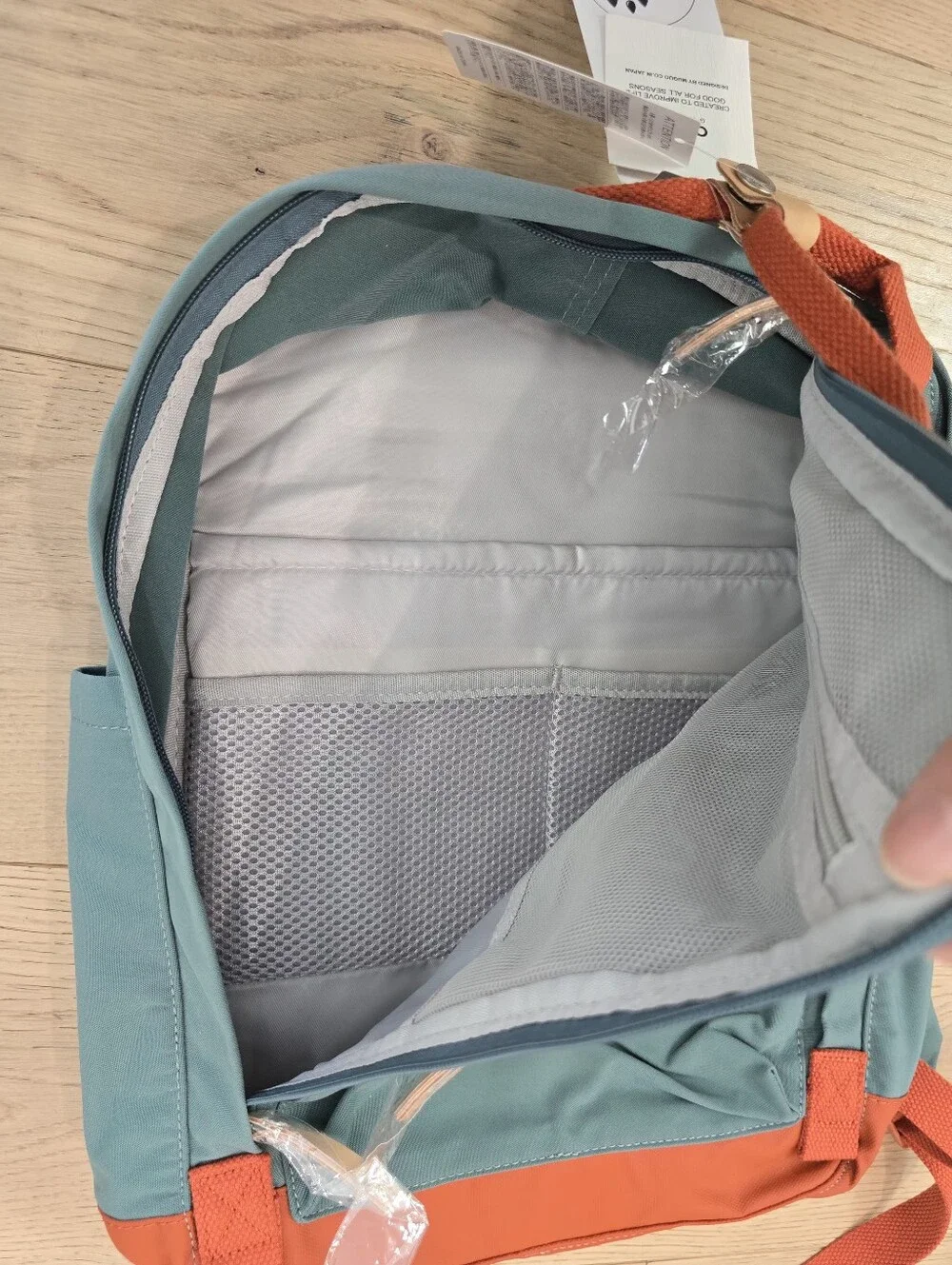 New Teal and Orange Waterproof Backpack